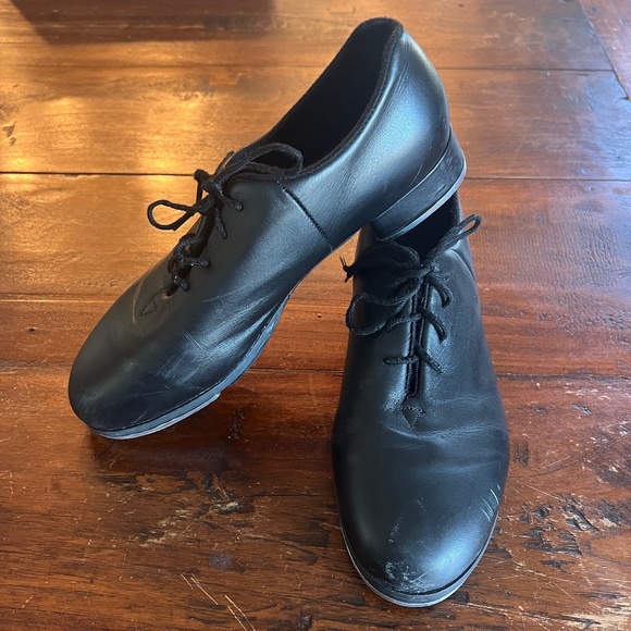 Bloch Shoes - Women's BLOCH Sync Black Leather Lace Up Mega Tap Dance Shoes 11.5
